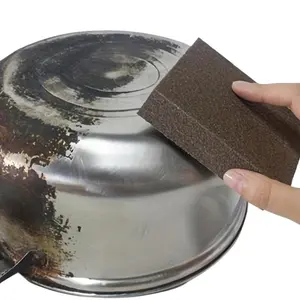 2 Piece Abrasive Sponge Brush Set, Powerful Rust Removal Tool, Non-Slip Handle, High Temperature Resistant, Ideal for Oven Grills