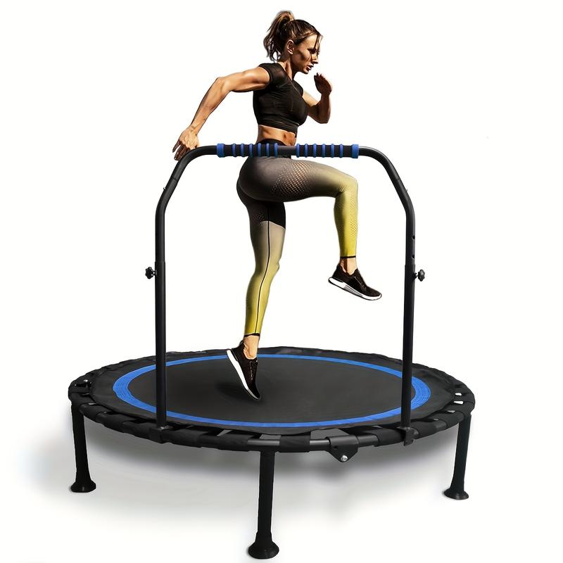 Fitness Trampoline High-Quality 40" Collapsible Mini Trampoline,- Stable & Quiet for Indoor/ Trampoline for Outside adjustable foam handle fitness rebounder exercise trampoline Home Workout Equipment Calisthenics Tools