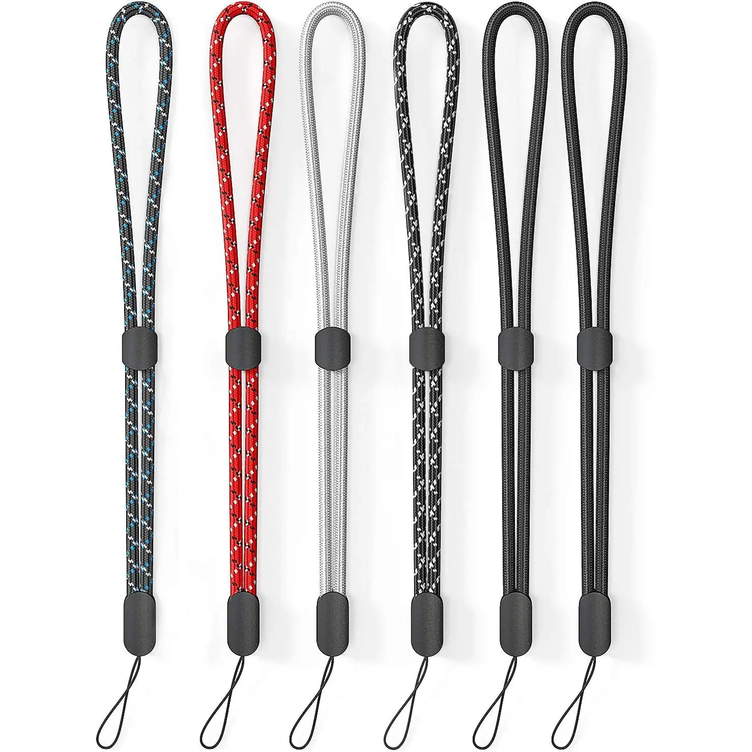 Hand Wrist Strap Lanyard, 6 Pack Adjustable Colorful Nylon Hand Wrist Straps for , Camera, , , Phone, USB Flash Drive, Wallet, ID Name Tag Badge (Mixed Vibrant)