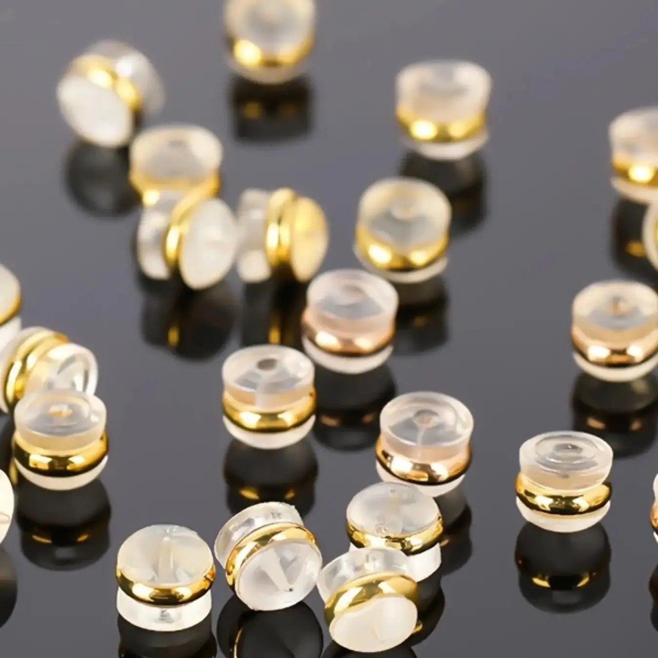 20PCS Silicone Earring Backs – Soft Hypoallergenic Clear Locking Backs for Studs & Dangle Earrings, Secure Support for Heavy Earrings, DIY Jewelry Accessories, Earring Backings