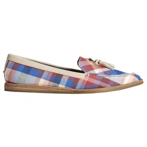 Sperry Womens Saybrook Plaid Loafers Flats Casual - Beige