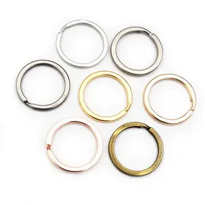 20Pcs 25 28 30mm Gold Silver Plated Key Ring Llaveros Clasp Findings Key Chain Split Ring Plated Key Ring For Jewelry Making