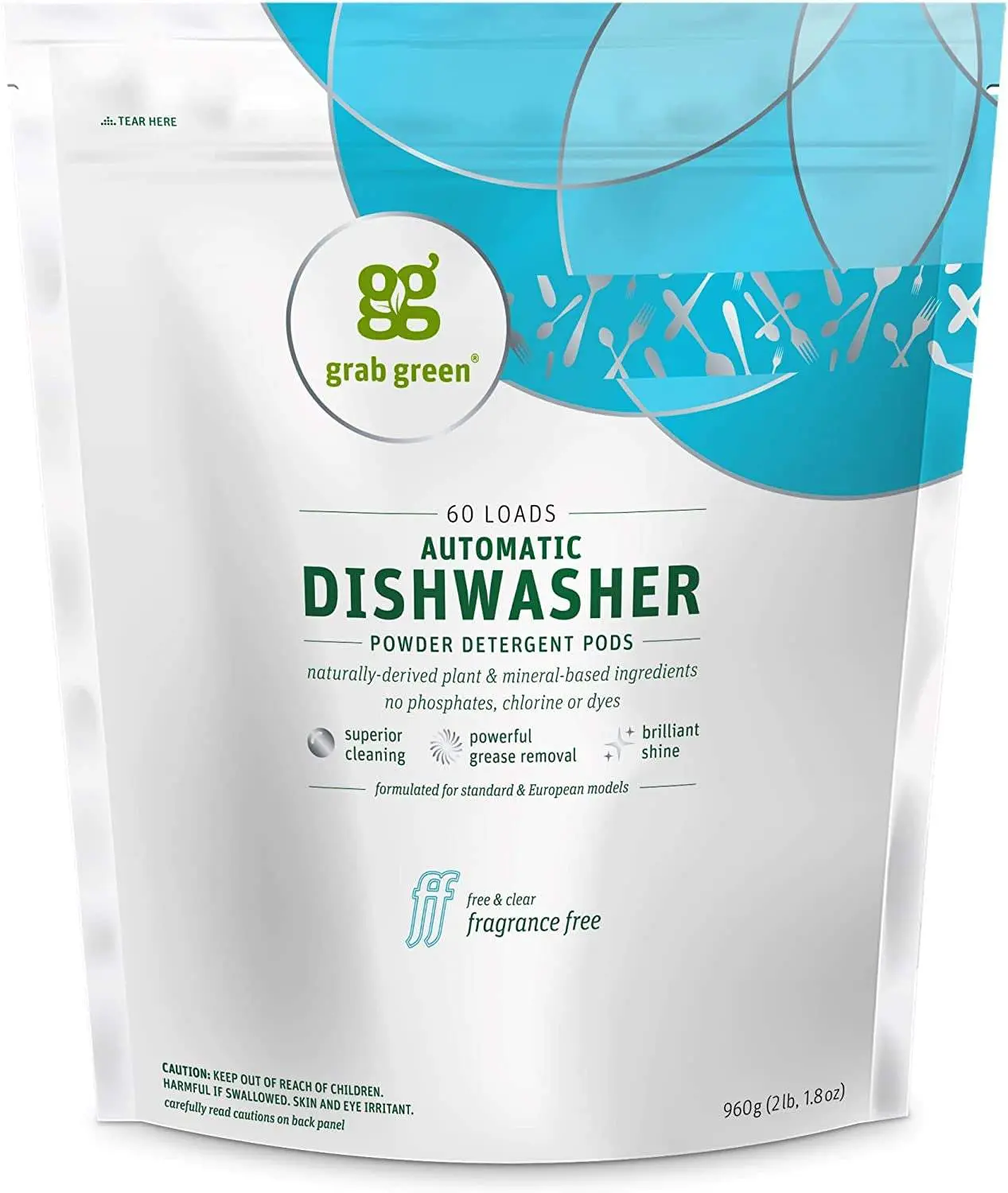Professional title: " 60-Count Automatic Dishwashing Detergent Pods - Fragrance Free, Plant and Mineral Based - Enhanced Cleaning, Grease Removal, and Sparkling Shine"