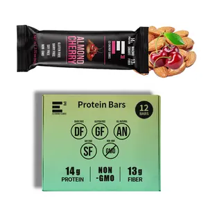 Almond Cherry E3 Energy Cubes | High-Fiber, All-Natural Protein Bars (12 bars)