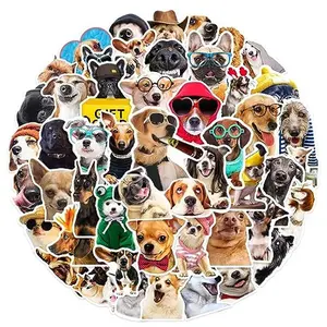 50 PCS Funny Dog Stickers Cute Animal Sticker for Journaling Laptop Scrapbook Water Bottles Guitar Suitcase Phone Snowboard Waterproof Vinyl Gifts for Women Girl Kids Adult Teens