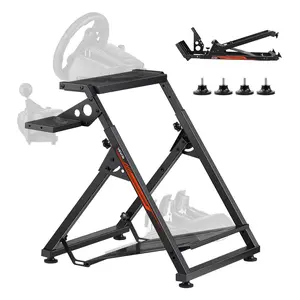 VEVOR Racing Wheel Stand, Adjustable & Foldable Simulator Stand for Logitech G923 G920 G29 G27, Thrustmaster T300RS TX F458 T500RS T3PA-PRO(F1/GT) Gaming Cockpit,Pedals Simulator NOT Included,Compact