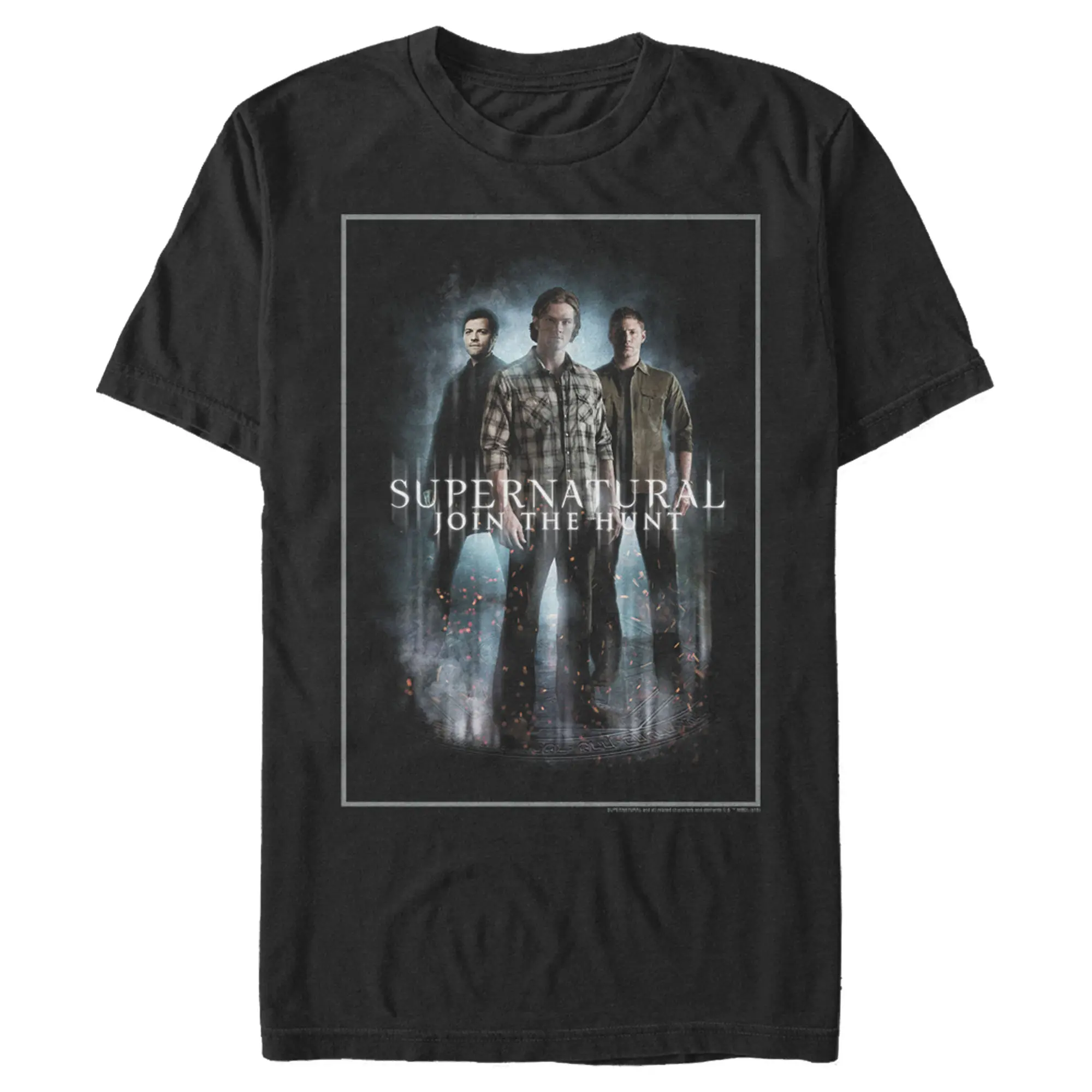 Men's Supernatural Character Hunt Poster T-Shirt