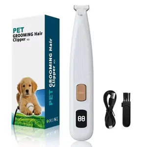 USB-C Rechargeable Clipper | Ceramic Blade Stays Cool & LED Light, Super Quiet & Lasts Forever, Ideal for Dog Grooming (White/Black/Green)