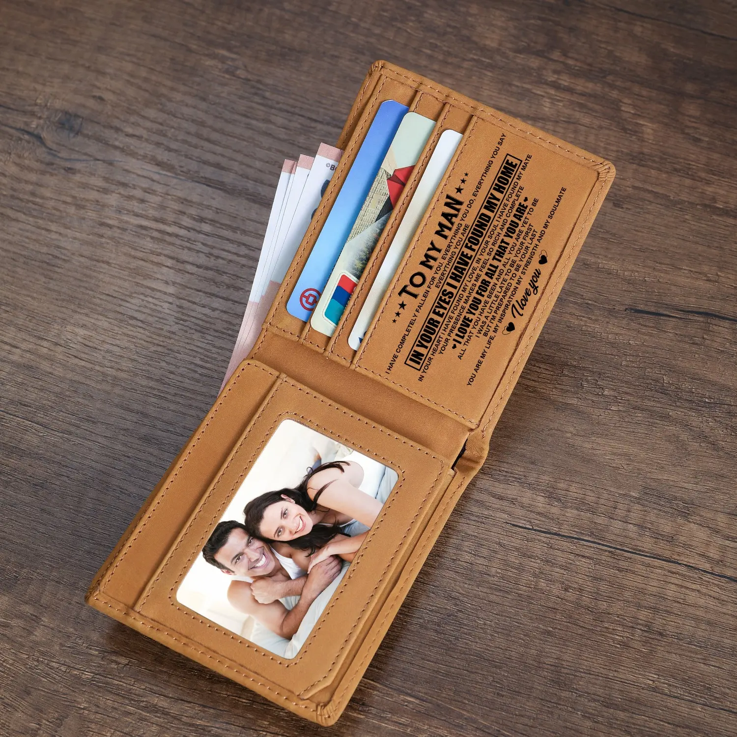 Men's Fashion Wallet Gift for Husband, Express Love Versatile Stylish Purse, Perfect Birthday Valentine's Wedding Anniversary Father's Day Present