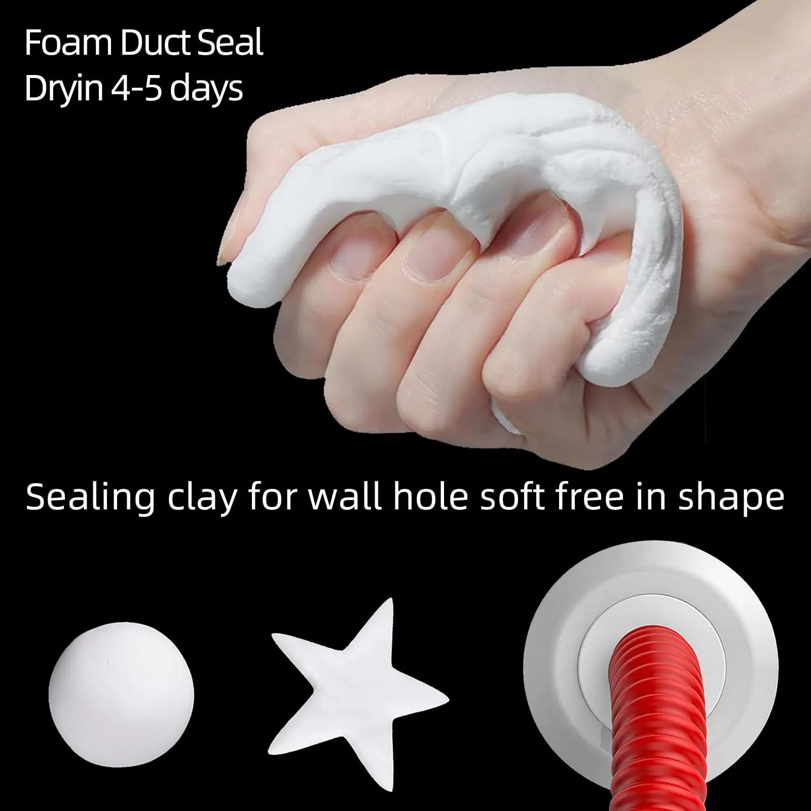 10-Pack Premium Waterproof Duct Seal – Wall Repair Sealing Clay for Wall Holes, AC & Drainage Pipes (Quick Easy Solution)