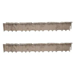 Suncast Quick Edge 35 Inch Single Strip Resin Lawn Edging, Flagstone (2 Pack)
