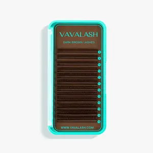 0.05 Premium Dark Brown Colored Volume Eyelash Extensions
