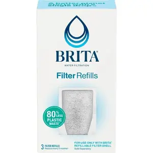 Brita® Refillable Water Filtration System Filter Refills, 3 Count