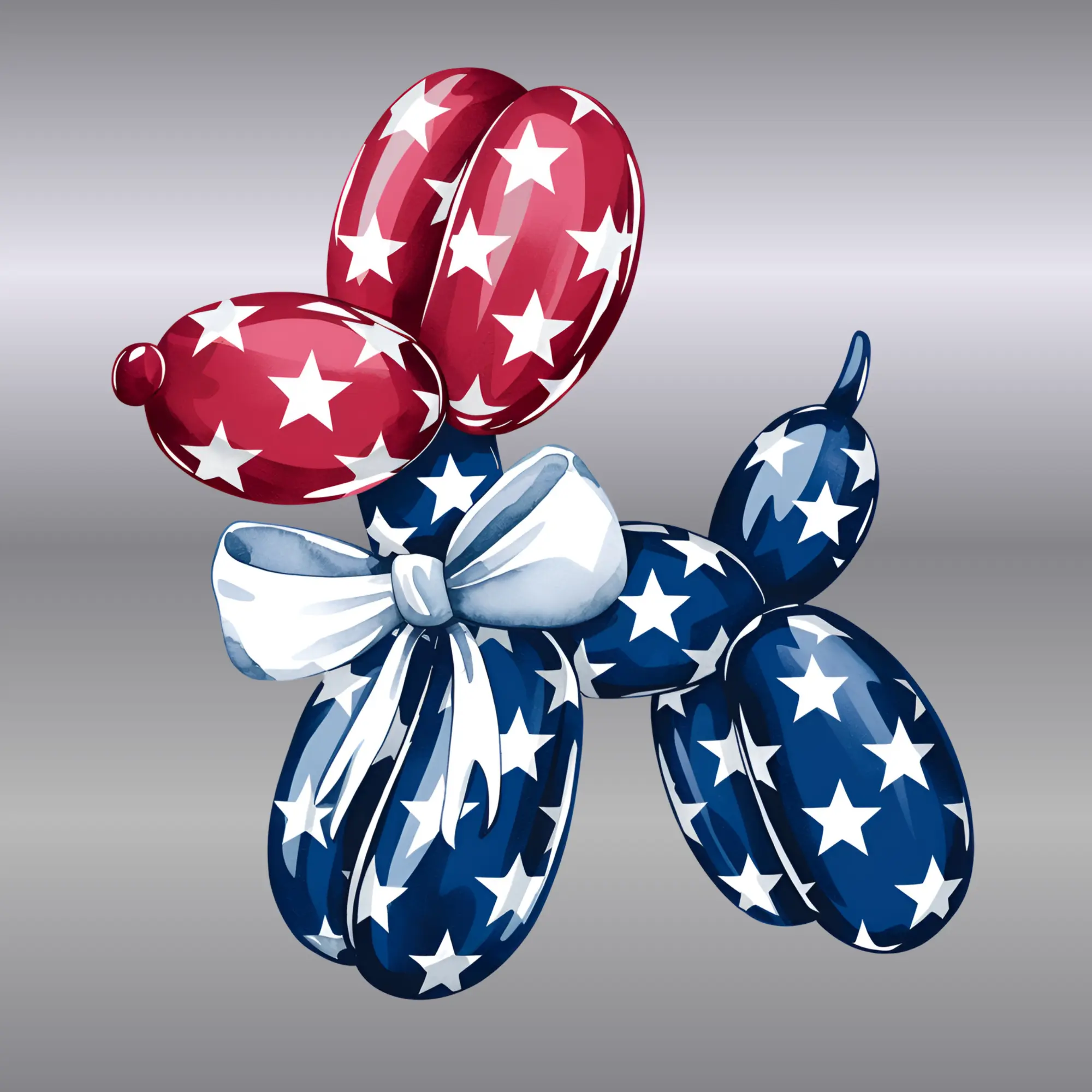 Patriotic Balloon Dog - Patriotic Design - DTF Transfers - Direct to Film Transfer - THIS IS NOT A T-Shirt or Digital product