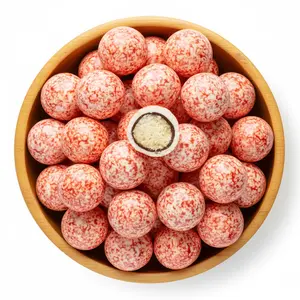 NY Spice Shop Strawberry & Creme Chocolate Malt Balls Party Decorations - Malted Milk Ball Candy Birthday Gifts - Chocolate Malted Milk Ball - Dark Chocolate Malt Balls Holiday Snacks