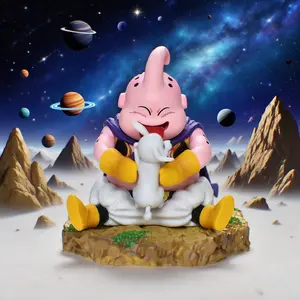 8Cm Majin Buu Anime Figures Q Version Figurine Pvc Statue Gk Model Toys Collectible Decoration Desktop Gifts Bandai