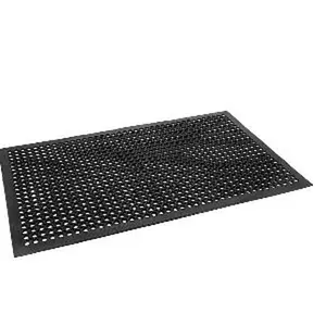 ROVSUN Rubber Floor Mat with Holes, 36''x 60'' Anti-Fatigue/Non-Slip Drainage Mat, for Industrial Kitchen Restaurant Bar Bathroom Utility Garage Pool Entry Door Mat, Indoor