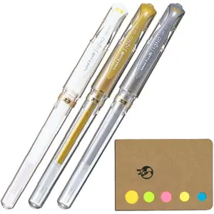 Signo Capped Gel Ink Pen, -153, Bold Point 1.0mm, White, , , 3 Colors, Sticky notes Value Set