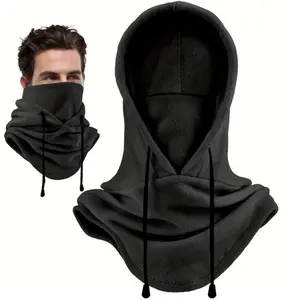 Unisex 2-Pack Winter Balaclava Face Mask & Full Head Cover Hat Windproof Warm with Neck Coverage Adjustable Drawstring Soft Lining Durable Textile Fabric for Skiing Cycling Motorcycle Bandana Motocross Gear