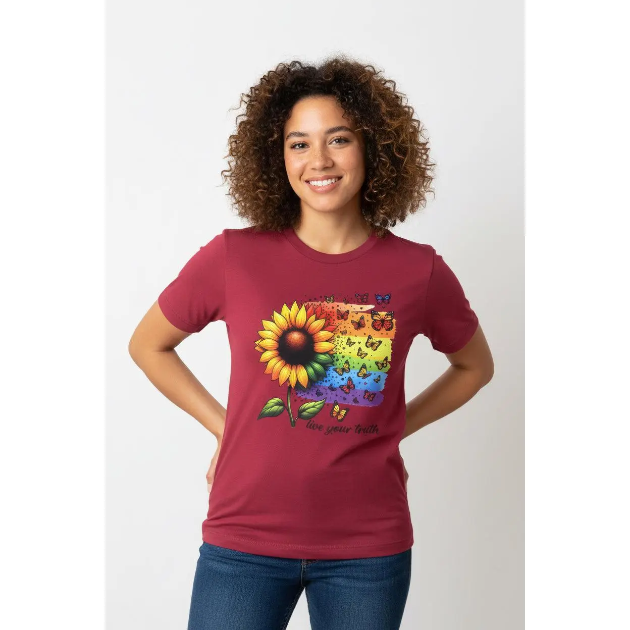 Small heathered, red T-shirt