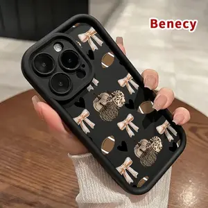TPU Phone Case for iPhone 17 Pro Max 16 16e 15 14 Plus 13 12 11 Air XR X XS Pumpkin Bow Football Pattern Anti-Scratch Shockproof Soft Silicone Protective Cover Smartphone Casing