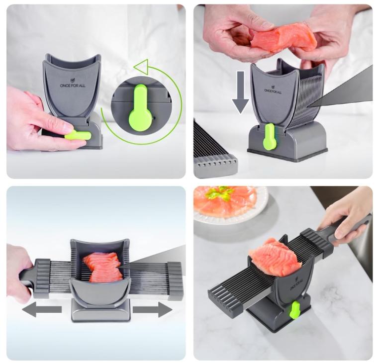 【ONCE FOR ALL】 Meat Slicer Cleaver Kitchen Knife Set For Meat Slicing Shredding