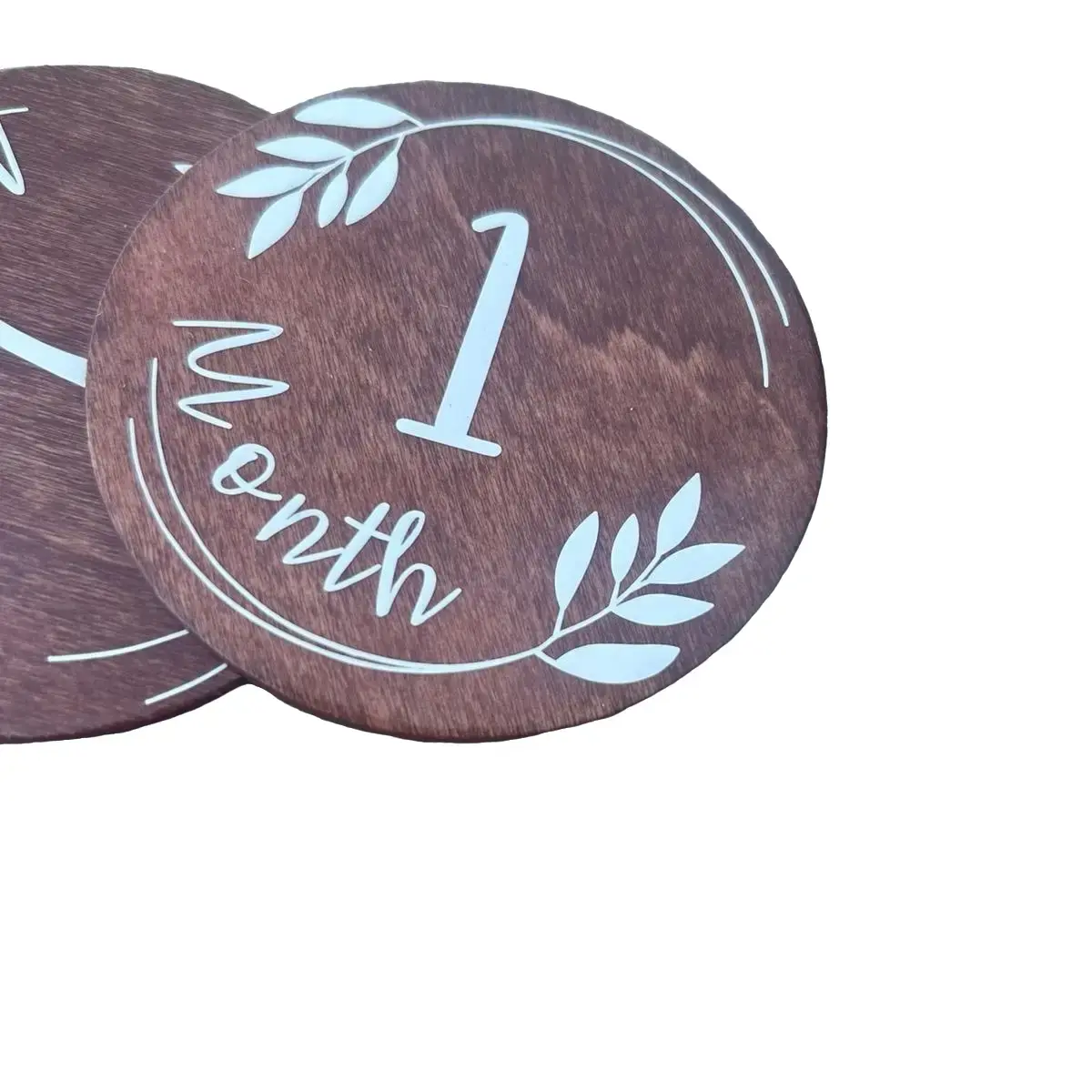 12 months milestone tiles/ baby photo accessories/ wooden milestone tiles for first year monthly photos/ 12 tiles