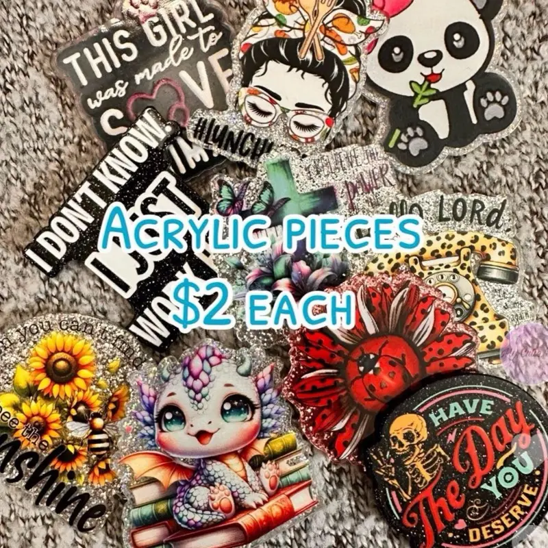 $2 Piece (just the piece)-PICK ON LIVE! Pick your choice of acrylics, focals, 3D focals or any single pieces offered during our live.
