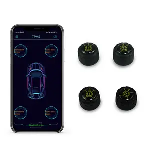 4 Wheel Tire Pressure Monitoring System, Wireless Tpms Sensor Kit, Includes 4 Sensors & Tools, Ideal for Car Maintenance