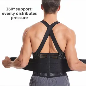 Men's 2-Way Compression Waist Trainer - Breathable Lumbar Support Belt for Gym, Sweat Training, Running & Abdominal Stability Fitness Belt Adjustable Protective Belt Workout Weight Vest Weighted Belt