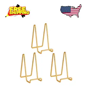 Plate Holder Easel Display Stand - 6 inch Metal Plate Stands for Display