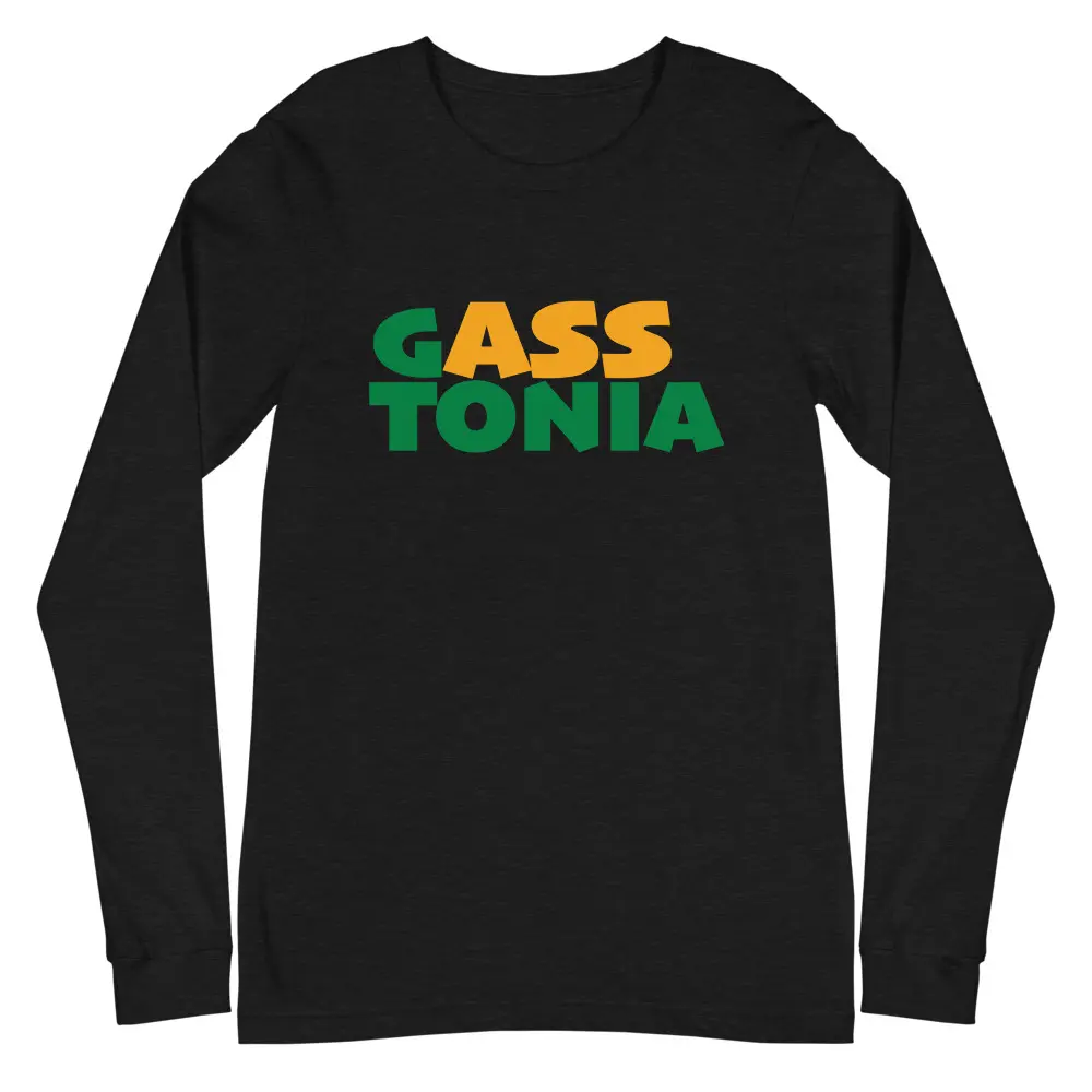 GASSTONIA (stacked green and yellow) Unisex Long Sleeve Tee