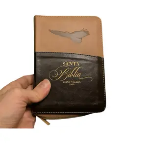 Santa Biblia Compacta de Bolsillo Reina Valera 1960 with Leather Eagle Cover and Large Lettering Ideal for Hand Carrying
