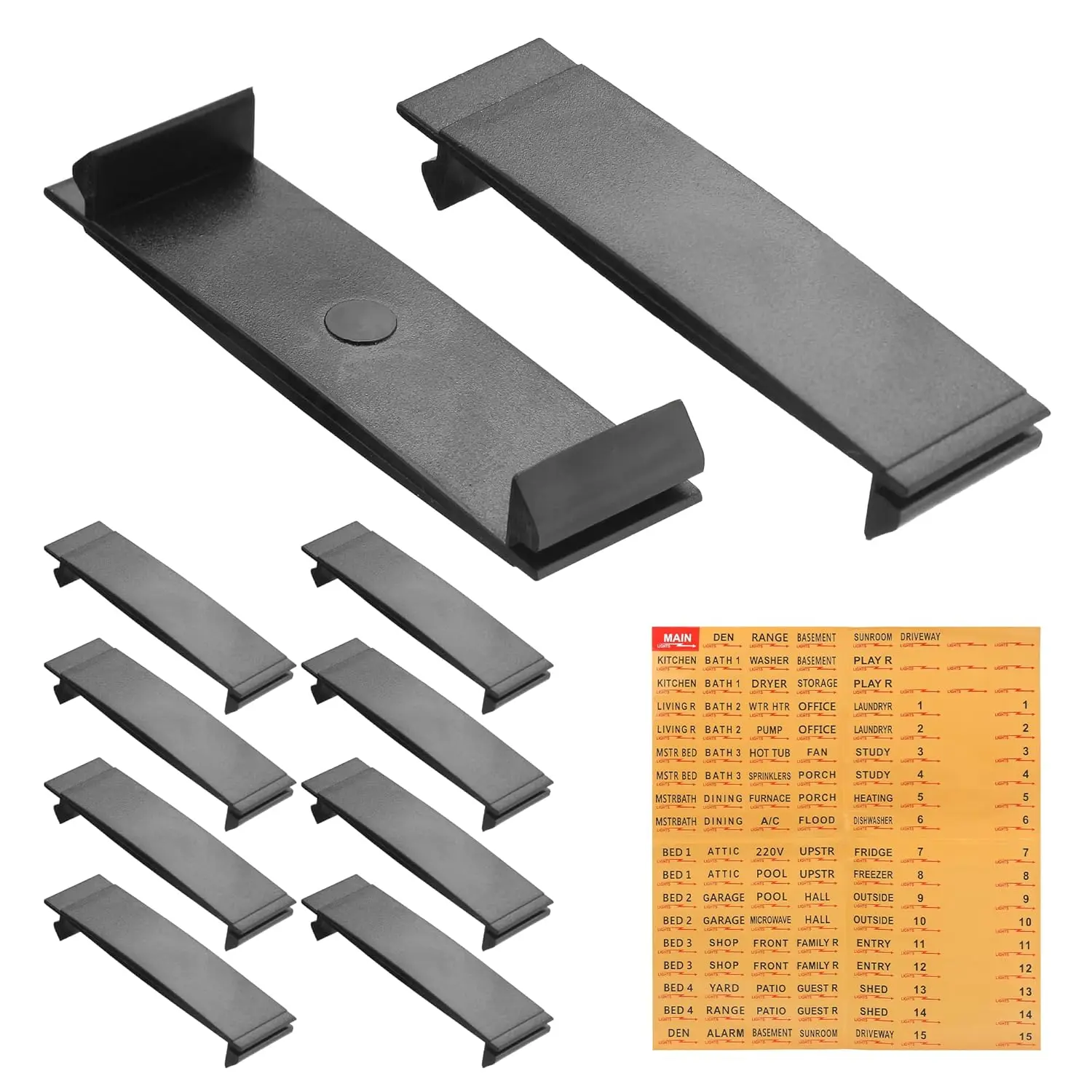 Breaker Filler Plate for 3/4 Inch  Inqoin and  Electric Panel Cover, with Electrical Panel Labels and Fuse Box Stickers for Universal Circuit Breaker Panel Cover 10-Pack (3/4 Inch)