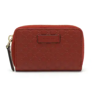 Pre-owned GUCCI Calfskin Small Leather Goods Microguccissima Leather Coin Purse