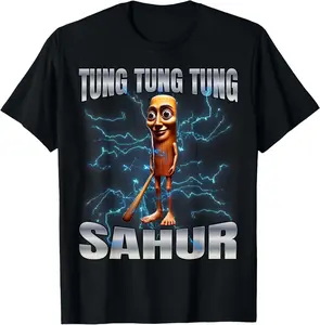 100% Cotton Tung Tung Tung Sahur T-Shirt