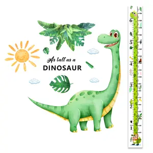Dinosaur Wall Decals with Height Chart, Large Dino Stickers for Little Boys Baby Toddler Kids Room, Wall Decor for Bedroom, Nursery, Playroom, Classroom, Daycare-Peel and Stick, Removable