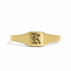 Steel Bonds - Tarnish resistant engravable initial ring. Suitable for everyday wear!
