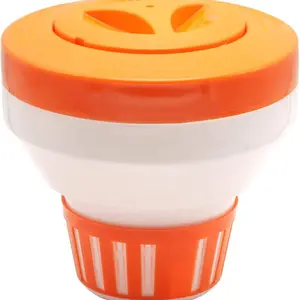 WWD POOL Floating Pool Chlorine Dispenser Fits 1-3" Tabs Bromine Holder Chlorine Floater (Orange1)