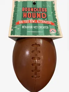 Boundless Hound Dog Food Bowl Alternative - Football Shaped Pet Feeder for Natural Eating Style & Behavior Training