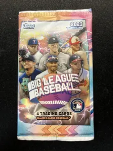 Topps 2023 Big League Baseball Single Pack - 4 Trading Cards Major League Baseball Collectible Sports Cards