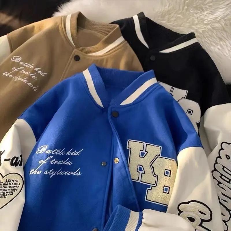 Varsity Jacket Men Women Spring Letter Flocking Bomber Jackets Hip Hop Casual Streetwear Casual College Baseball Coat Autumn New