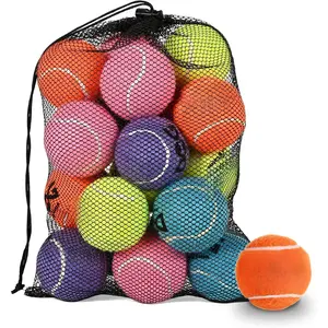 Dog Balls - Squeaky Tennis Balls for Dogs, Multicolor| Medium - 2.5'', 20Pack