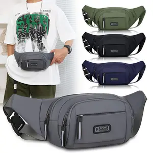 Men's Multifunctional Waist Bag Wear-resistant Waterproof Crossbody Bags with Multiple Pockets & Adjustable Strap for Everyday Use