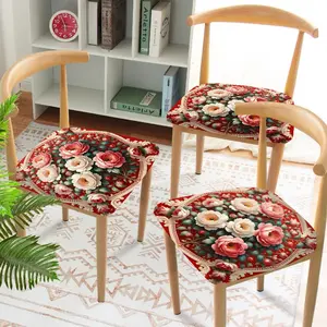 Festive Printed Seat Covers, Removable and Washable Seat Covers, All-Season Festive Decorative Seat Covers. Perfect Choice for Festivals. Ideal for Home Dining Room, Living Room, Kitchen, Household Use, Gifts, Party Decor (2D Flat)