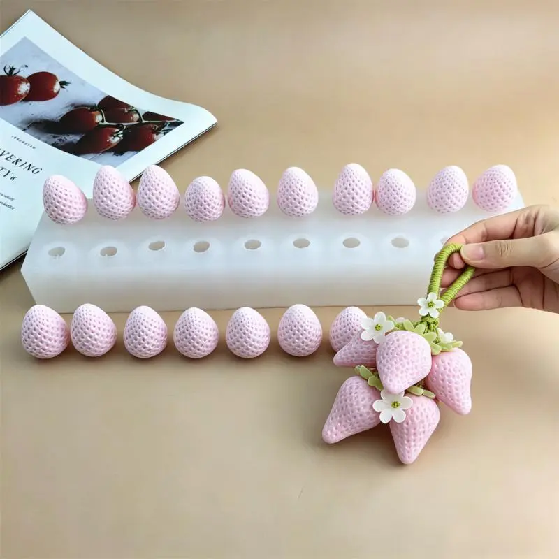 Food-Grade Fruit Silicone Mold  Lychee/Strawberry/Grape/Orange, Non-Stick Easy Release, One-Piece Forming, Beginner Friendly for DIY Handmade Soap