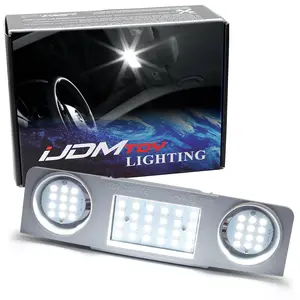 iJDMTOY Super Bright Xenon White Full LED Cabin Front Overhead Reading Map/Interior Dome Light Set For Volkswagen Golf Jetta Beetle Passat CC Tiguan, etc