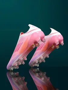 Professional Sports Soccer Shoes, Long Studs, Tpu Seamless Upper, Breathable, Durable, Comfortable, 5 Colors, Sizes 35-45, Indoor/outdoor Training