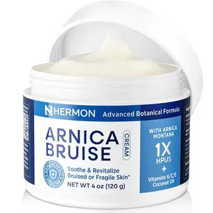 Hermon Arnica Bruise Cream Extra Strength: Fast-Acting for Bruising & Swelling on Thin Skin - High Strength Arnica Montana with Vitamins K, C & E–Hydrating Moisturizer for Face & Body 4 oz