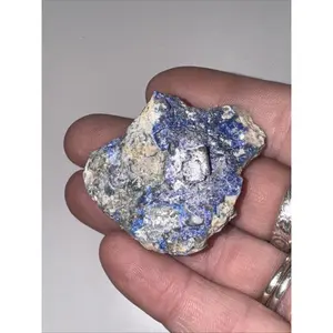 26g Rare Blue Linarite on cerussite, with leadhillite Lapidary Rough Gemstone